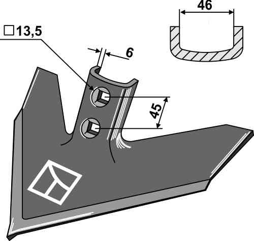 Sweep 305x6 fitting for John Deere N 182043 Sweep 305x6 fitting for John Deere N 182043