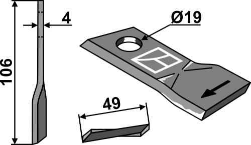 Cyclomesje passend voor Niemeyer 570684 Cyclomesje passend voor Niemeyer 570684