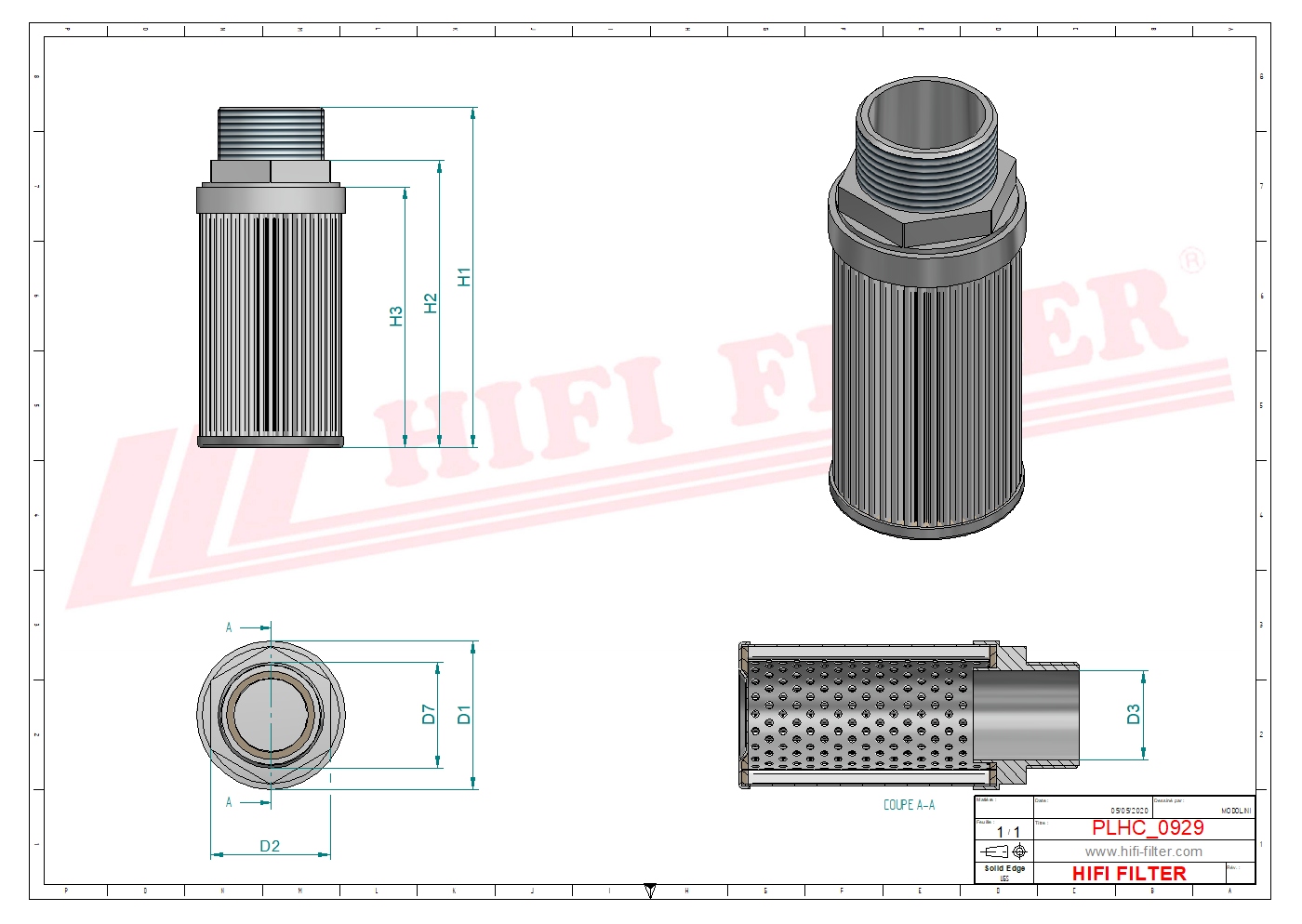 Hydraulic filter passend voor komatsu 419-15-14650
