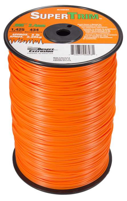 Trimmer line supertrim™ round orange .095" / 2.4mm