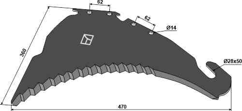 Silage knive fitting for Strautmann 410.18.501 / 410.18.501
