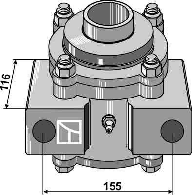 Bearing housing compl. without inwards