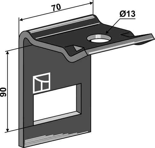 Halter für Zinken 45 x 12