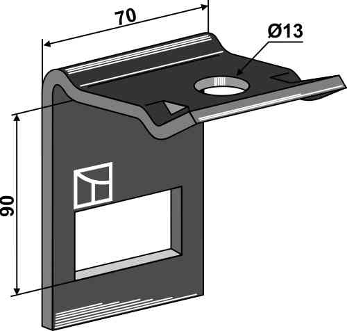 Clamp for  tine 45 x 12