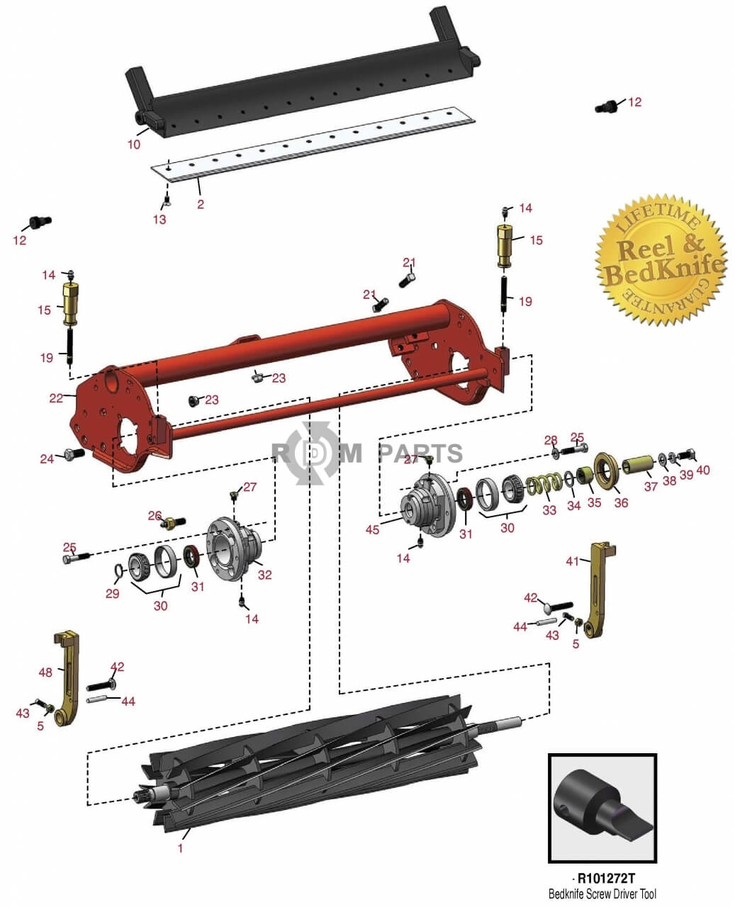 Replacement parts for Jacobsen Eclipse 118F & 122F Cutting Unit