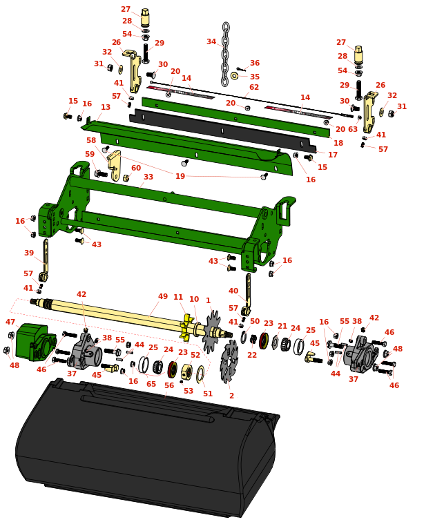 John Deere 2500E Hybrid Greens Mower Verti Cut Reel Frame