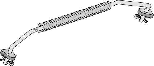 Stabilisatieveer voor hefarmstang cat.II-III