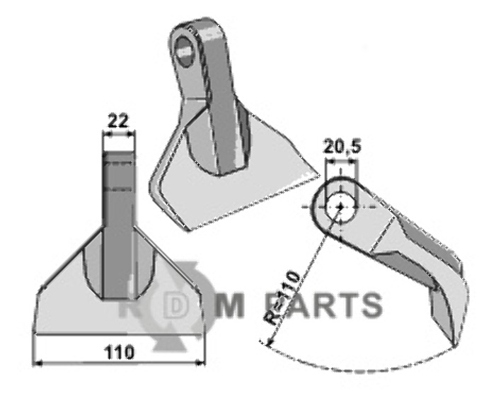 RDM Parts Hamerklepel passend voor Perfect 13665