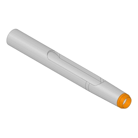 Alloy hollow side-eject tine with carbide tip - .750mt x 6.500l x .630od