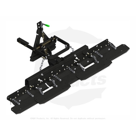Tooth rake  with fast connect hitch