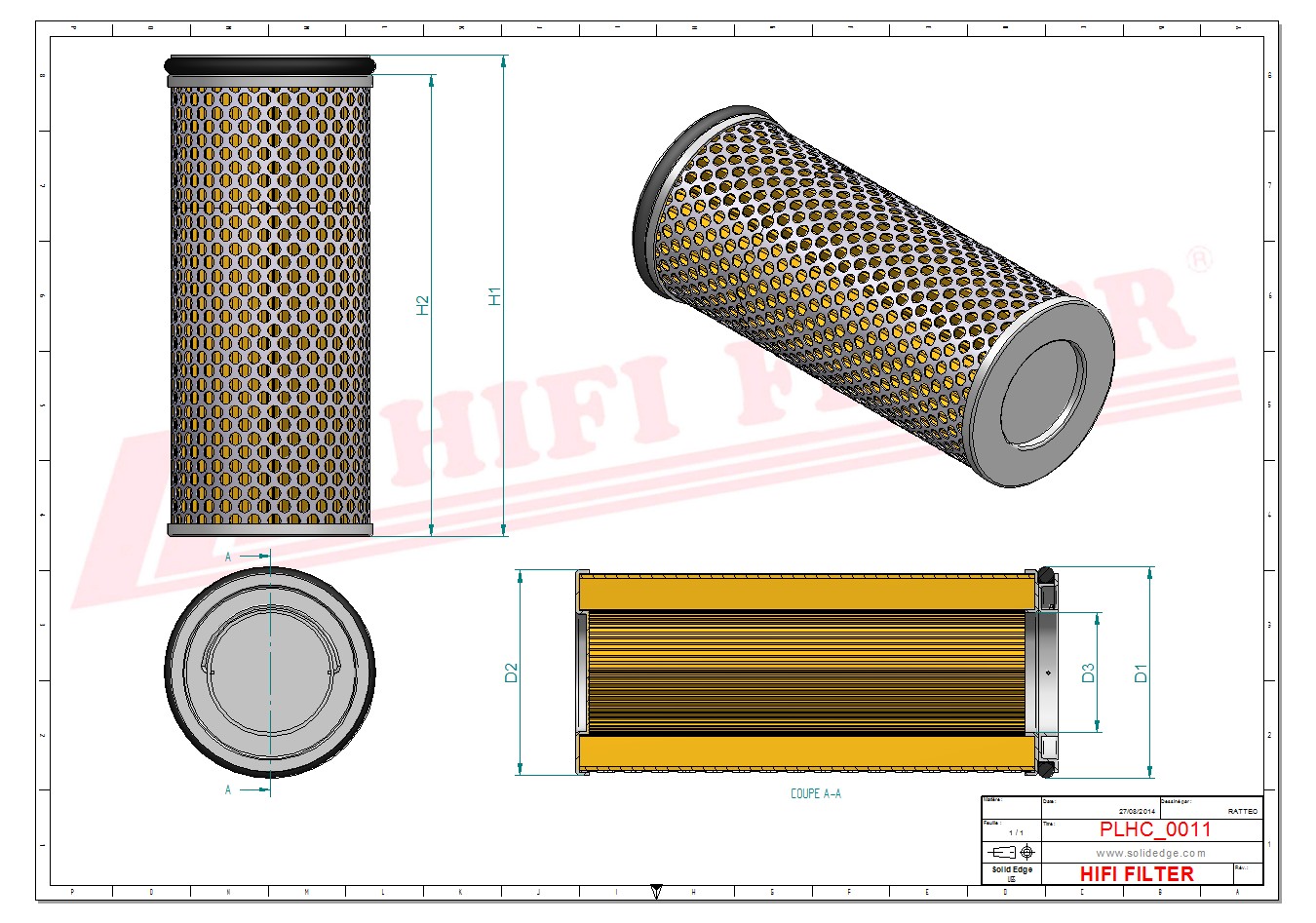 Hydraulic filter passend voor kox fh 208