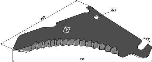 Silage knive fitting for Bergmann B021011