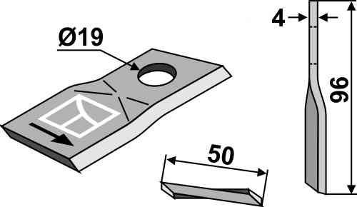 Rotary mower blade fitting for Krone 146690.1