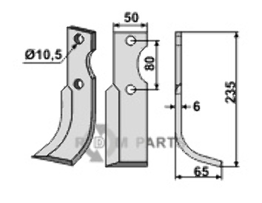 Blade, right model fitting for FM-Matras R4 L300