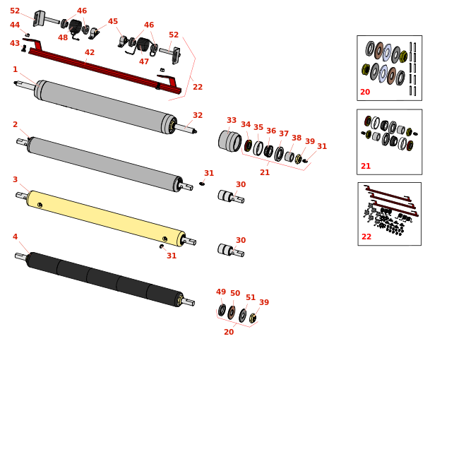 Toro Greensmaster 3100 Rear Rollers