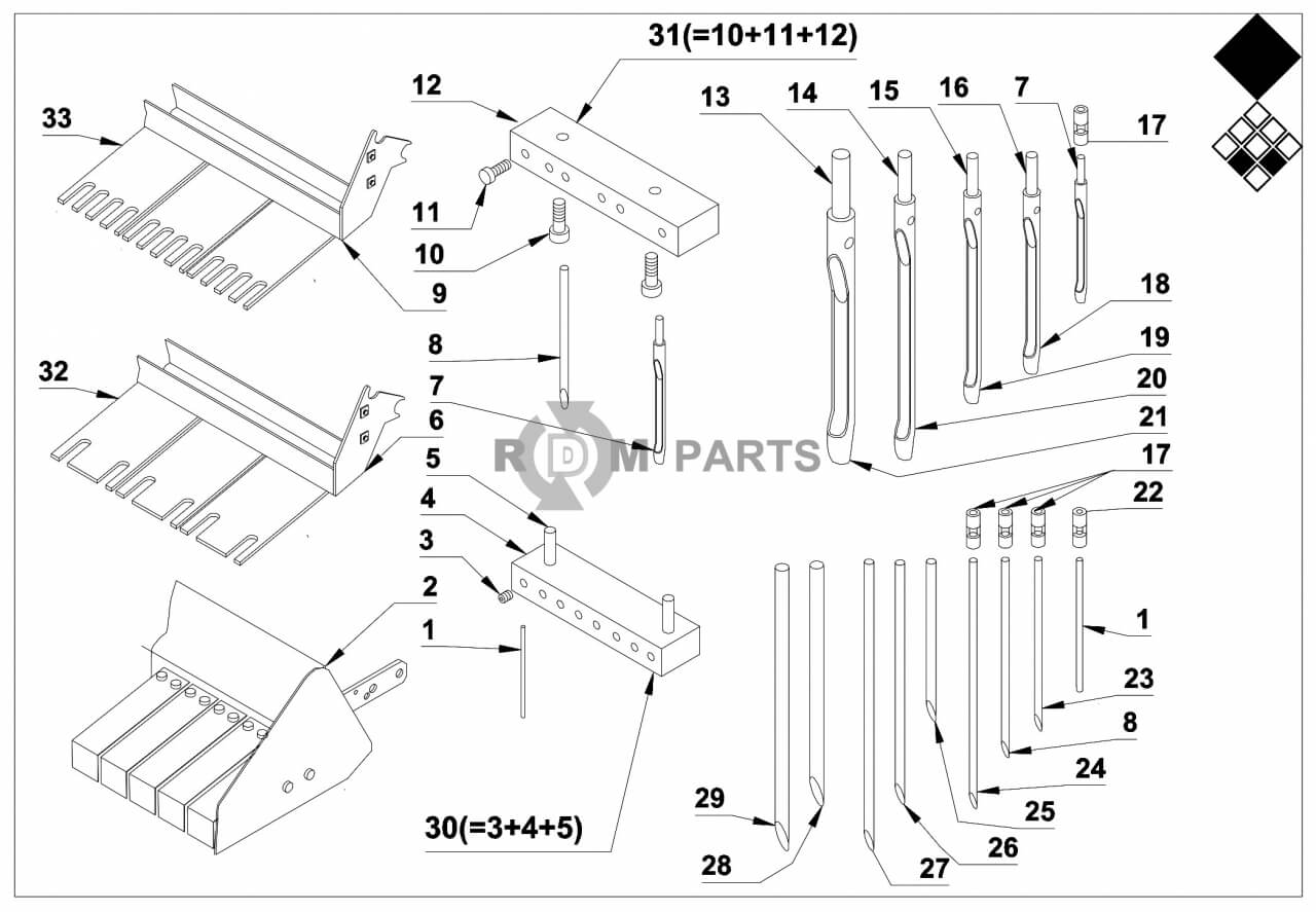 Replacement parts for VD7316 Pennen