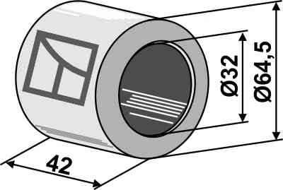 Hartholzlager - Ø32mm