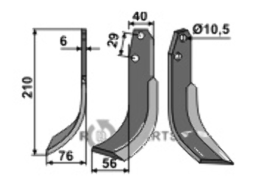 Blade, left model