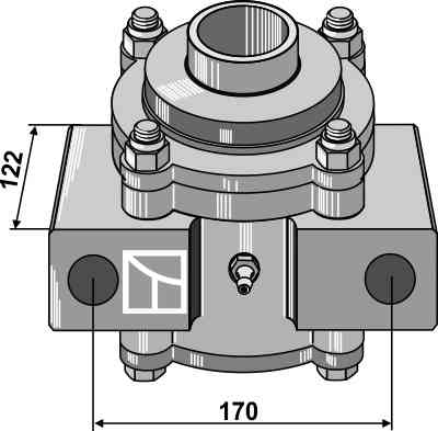 Bearing housing compl. without inwards