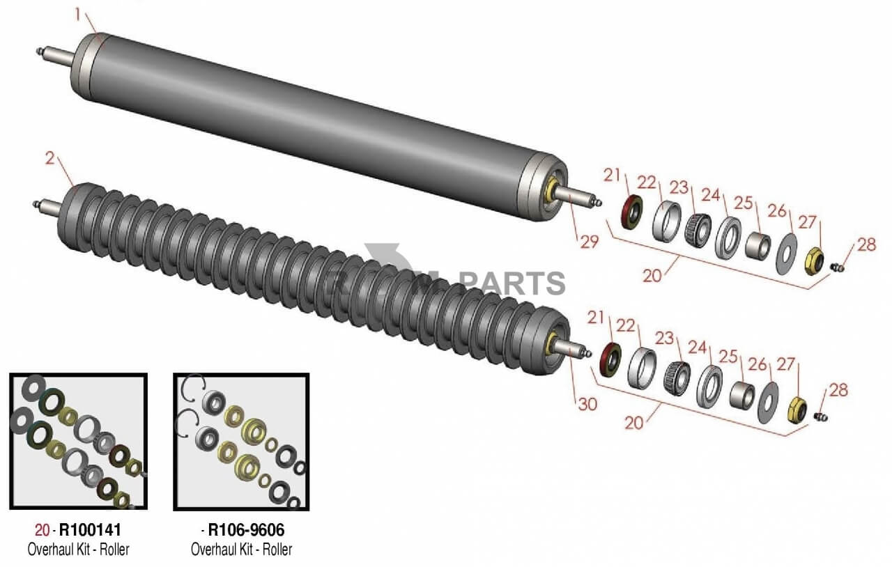 Replacement parts for RM 5500D - Rollers - Model 03860 03861 & 03862