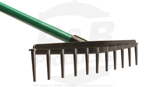 Budget bunker rakes with green handle set/12 Budget bunker rakes with green handle set/12