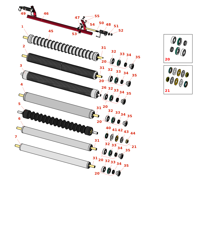 Toro Greensmaster 3050 Rollers