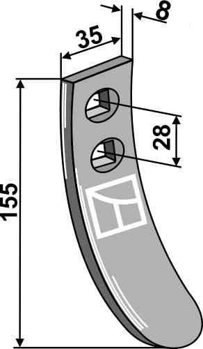 Autumn pattern flat point - Marsk-Stig fitting for Marsk-Stig 01010162