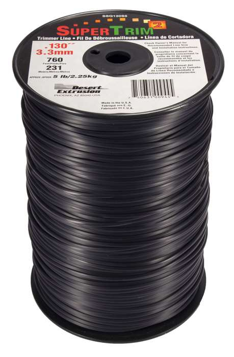 Trimmer line supertrim2™ shaped black .130" / 3.3mm