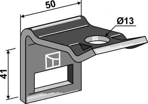 Houder voor tand 32 x 10