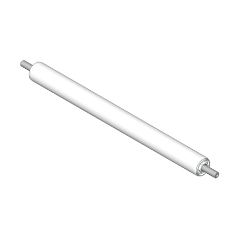Roller - smooth tubular aluminum - 2 in dia