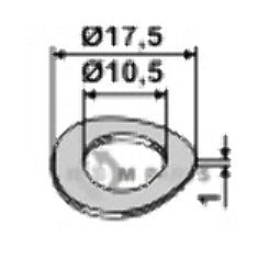 Veerschijf - Ø17,5x1xØ10,5 din137 30-u-a10