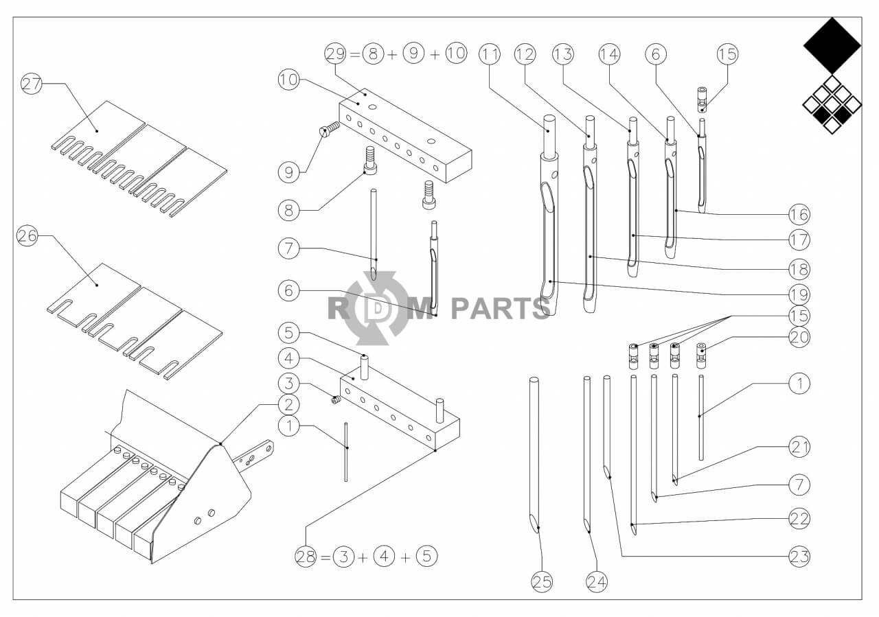 Replacement parts for VD7215 Pennen