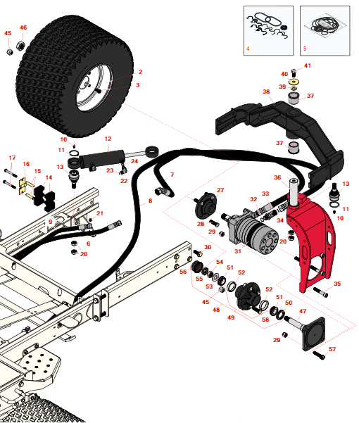 Toro Groundsmaster 3500-d traction unit - model 30807