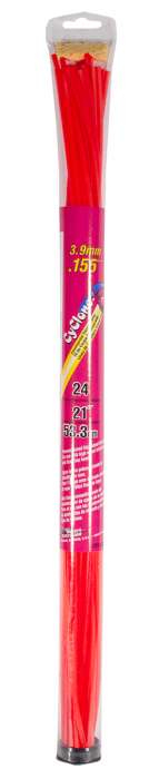 Trimmer line cyclone™ fluorescent red 21" line - tube .155" / 3.9mm 24 pcs