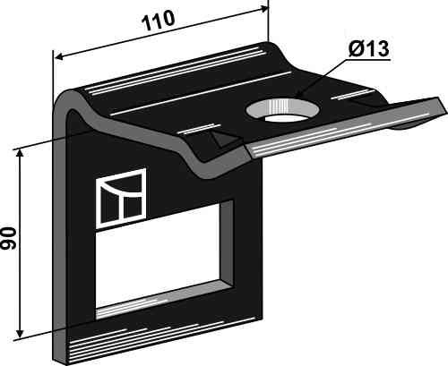 Houder voor tand 80 x 10