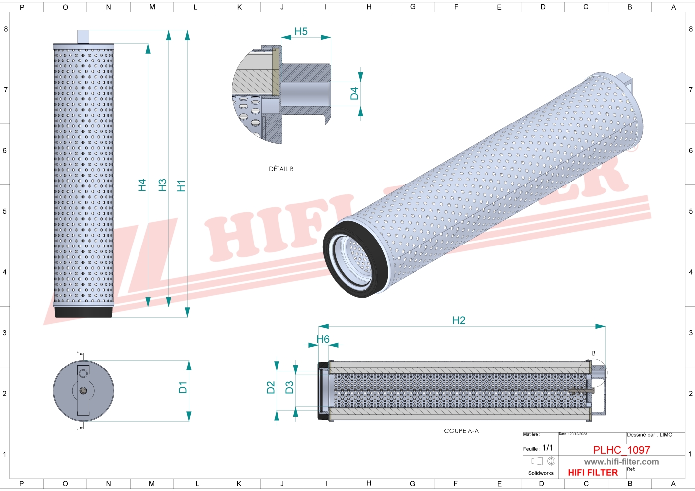 Hydraulic filter passend voor sany 60210416