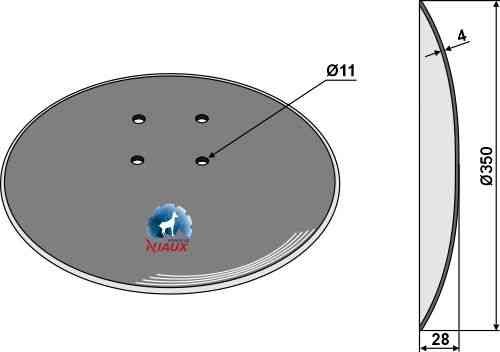 Plain disc Ø350x4