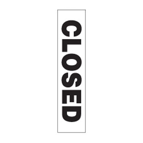 Decal - sign closed