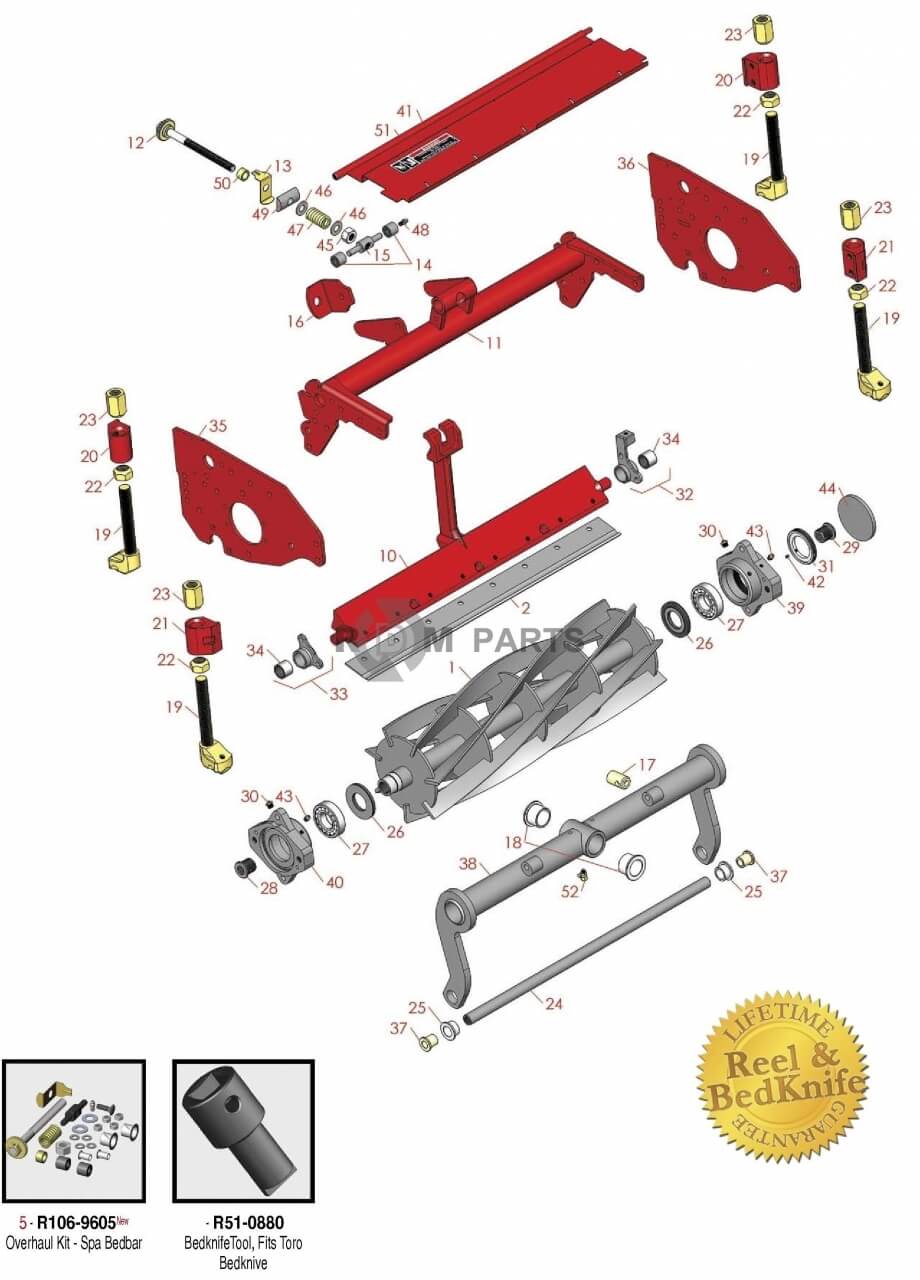 Replacement parts for RM 5500D - Cutting unit - Model 03860 03861 & 03862