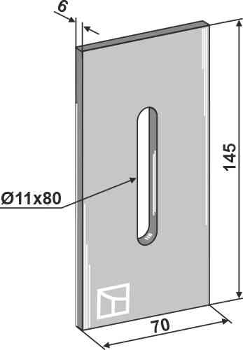 Afskraber for pakkevalse 51-n101