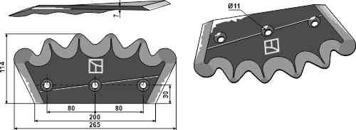 Food mixer knives, left