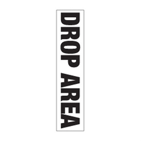 Decal - sign drop area