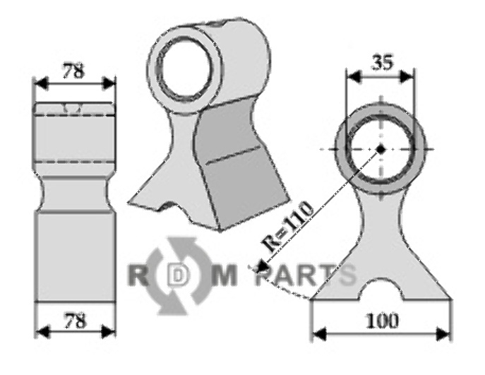 RDM Parts Hamerklepel passend voor Seppi 19002002