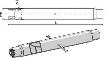 Topstangbuis M 24 x 3