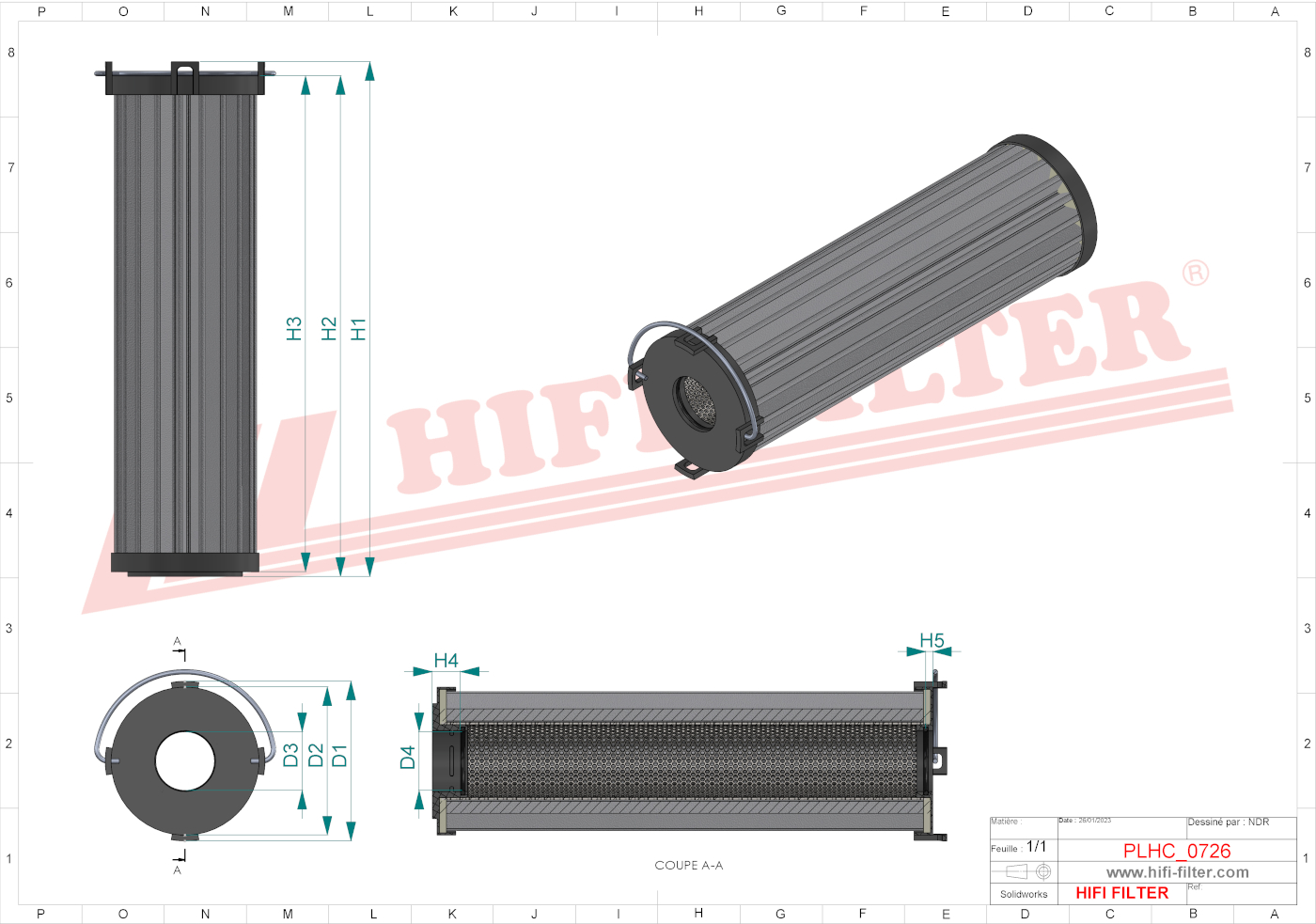Hydraulic filter passend voor kubota w21ck-t1838