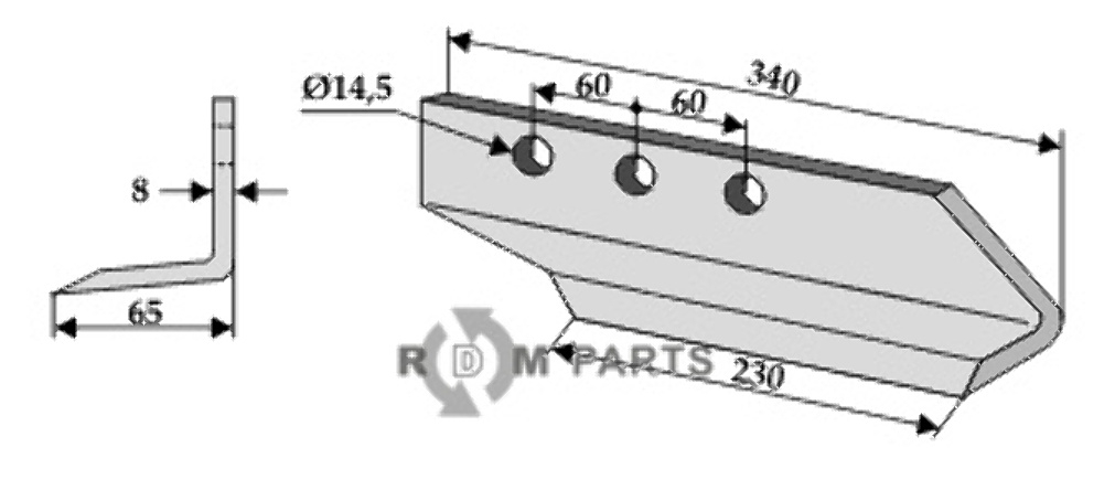 RDM Parts Trencher blade - right model