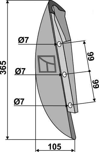 Metal seed share, model Optima fitting for Accord 819670