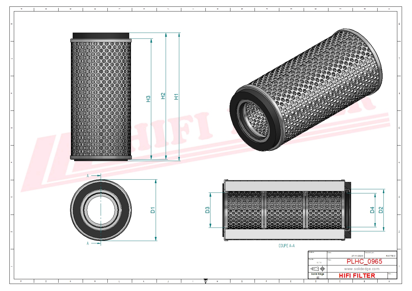 Hydraulic filter passend voor sany 60114999