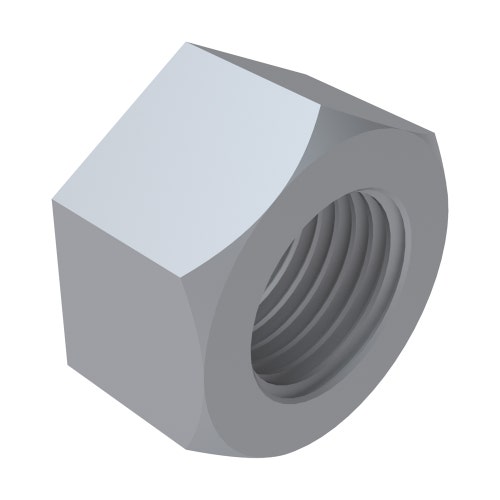 Nut - jam 1/2-20 zinc