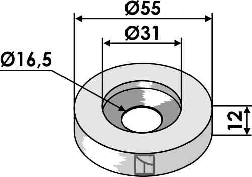 Washer Ø55 63-roe-90